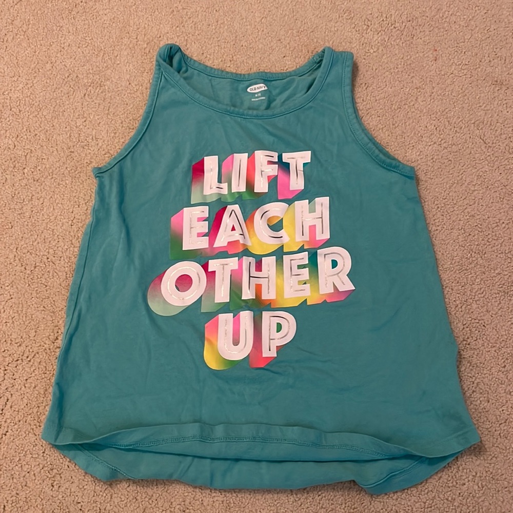 Old navy lift each other up athletic tank top